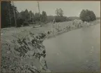 Dubbelspårsbyggnaden mellan Alingsås - Olskroken. Skred vid Koberget öster om floda station.