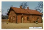 Fosieby station 1971. Malmö - Ystads Järnväg, MYJ. Stationen öppnad 1898. Stationshuset är idag riven. Elektrifierades 1933.