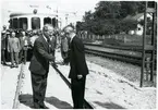 Invigningsmottagning med bl a Landshövding Bertil Fallenius och Distriktschef Per Hugo Swartling.