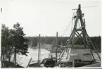 Byggandet av Ljusne järnvägsbro.