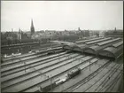 Malmö centralstation.
Statens Järnvägar D lok.