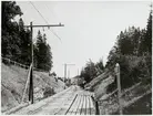 Elektriska provsträckan vid hållplatsen Skuggan.