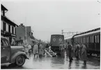 Vid Kiruna station under finska evakueringen i september 1944.