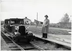 Motordressin vid en Grebban station.