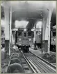 Ellok i lokstall. Statens Järnvägar, SJ D 126 står till höger.