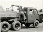 Statens Järnvägar, SJ Lastbil 3372 med trailer 8171. AEC Mammoth Major 6 Mk III med trailer.