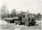 Statens Järnvägar, SJ Lastbil 3372 med trailer 8171. AEC Mammoth Major 6 Mk III med trailer.