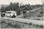 Järnvägstjänstemän på tjänsteresa.
Statens Järnvägar, SJ buss.