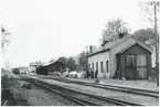 Bangården vid Söderfors station.