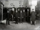 Gruppfoto från Lund. Stins till höger Robert William Cederberg. Statens Järnvägar, SJ truck 44.