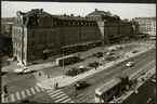 Gatusidan av Stockholms Centralstation 1962.