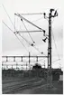 Kontaktledning på stationsområde.
