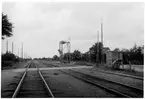 Järnvägsövergång vid bangården vid Kvidinge station. I riktning mot Kärreberga.