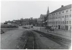 Bangården vid Lysekil station.