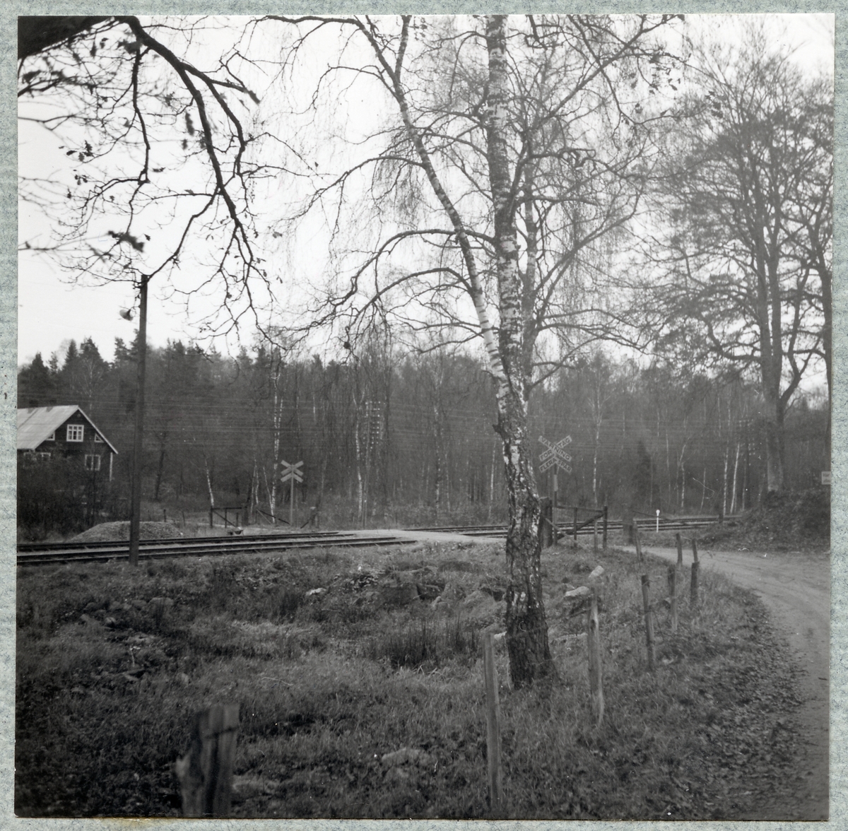 Järnvägsövergång vid Immeln på sträckan mellan Sibbhult och Arkelstorp.