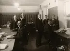 Personal på Kontrollkontoret 1929.
F G Karlsson, J R Rapp, Öhrström, A R Pettersson, E E V Kullander, Hj Johansson, E Wallenberg.