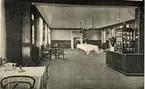 Tillberga station 1907-1926. Interiör från järnvägsrestauranten.