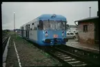 Kreisbahn Mansfelder Land, KML motorvagn vid Klostermansfeld station, Tyskland.