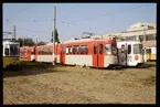 Spårvagnsdepån vid Caile Ferate Românes station i Iasi, Rumänien.