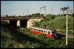 Motorvagn i närheten av Bukarest, Rumänien. Caile Ferate Române, CFR B 77-0993-4.