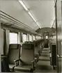 Interiör av en Trafikaktiebolaget Grängesberg - Oxelösunds Järnvägar, TGOJ personvagn.