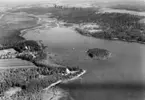 Flygfoto över Hollandshus och Stjärneborg slott i Aneby kommun.  Nr L 837.