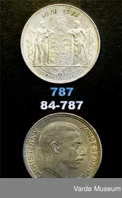 2 kroner. Dansk.