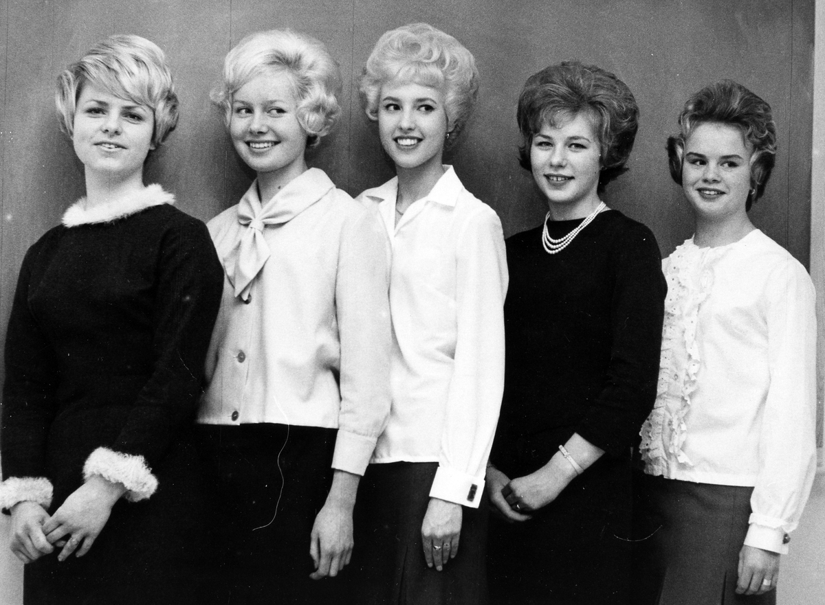 Folkets hus Cupolens Luciakandidater 1962.