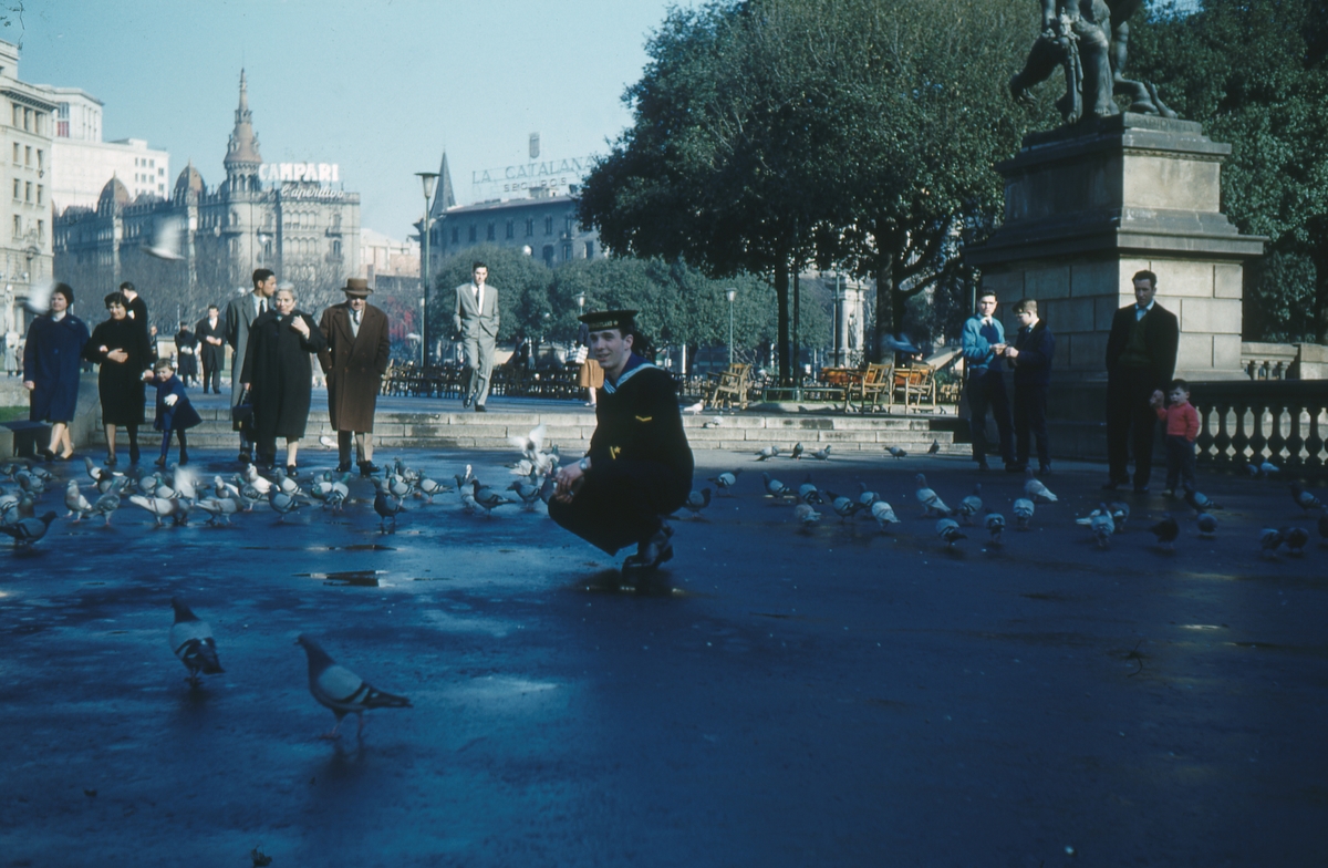 Roland Burman matar duvor, Placa de Catalunya