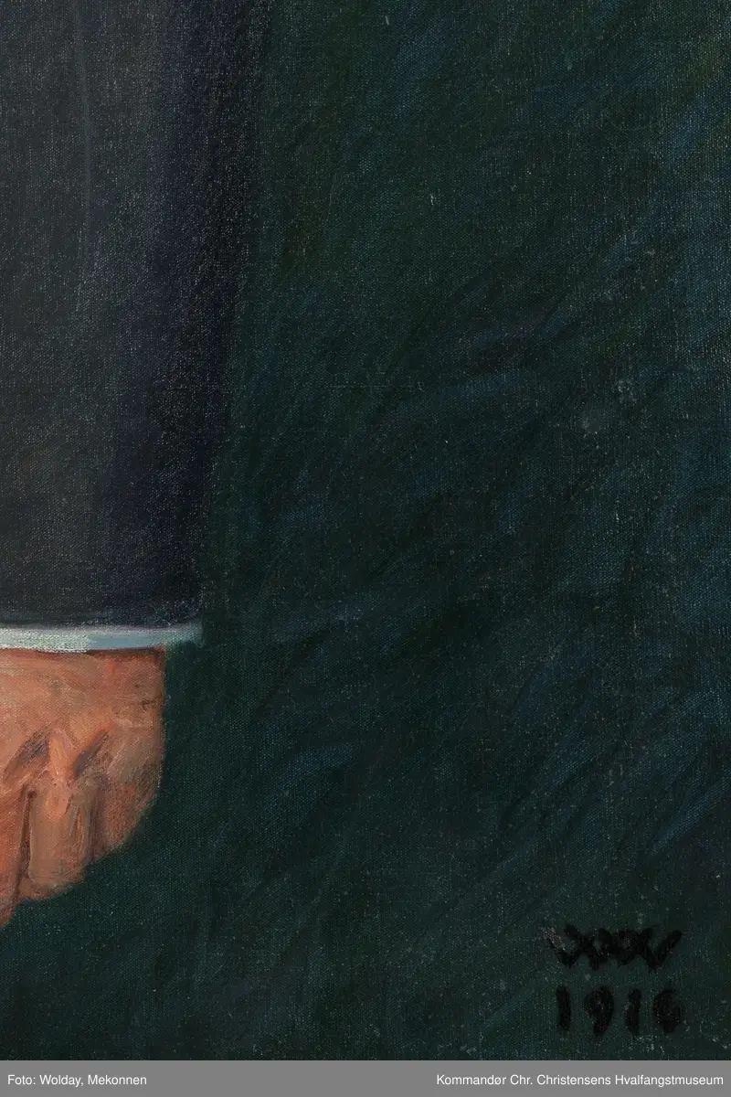 Kommandør Chr. Christensen (1845-1923) i livkjole med St. Olavs orden