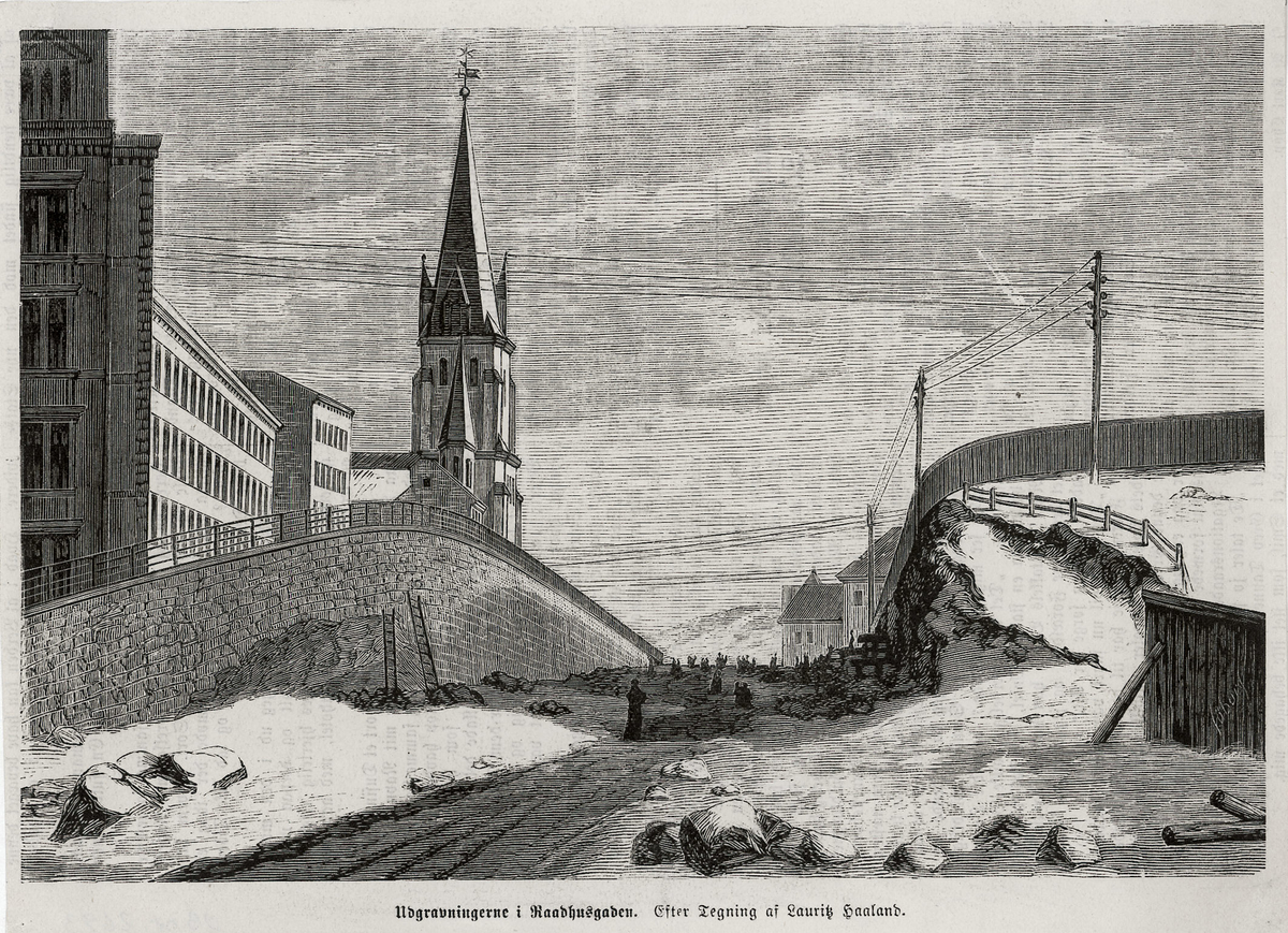 gateløp, kirke, kirkespir, vinterbilde, arbiede