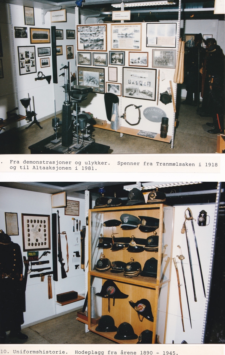 Album med foto fra utstillingen i kjelleren på politistasjonen i Trondheim fra 1975-1992, med forord av Knut Sivertsen