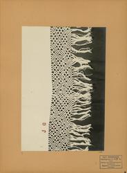 Duk, med frans, detalj.