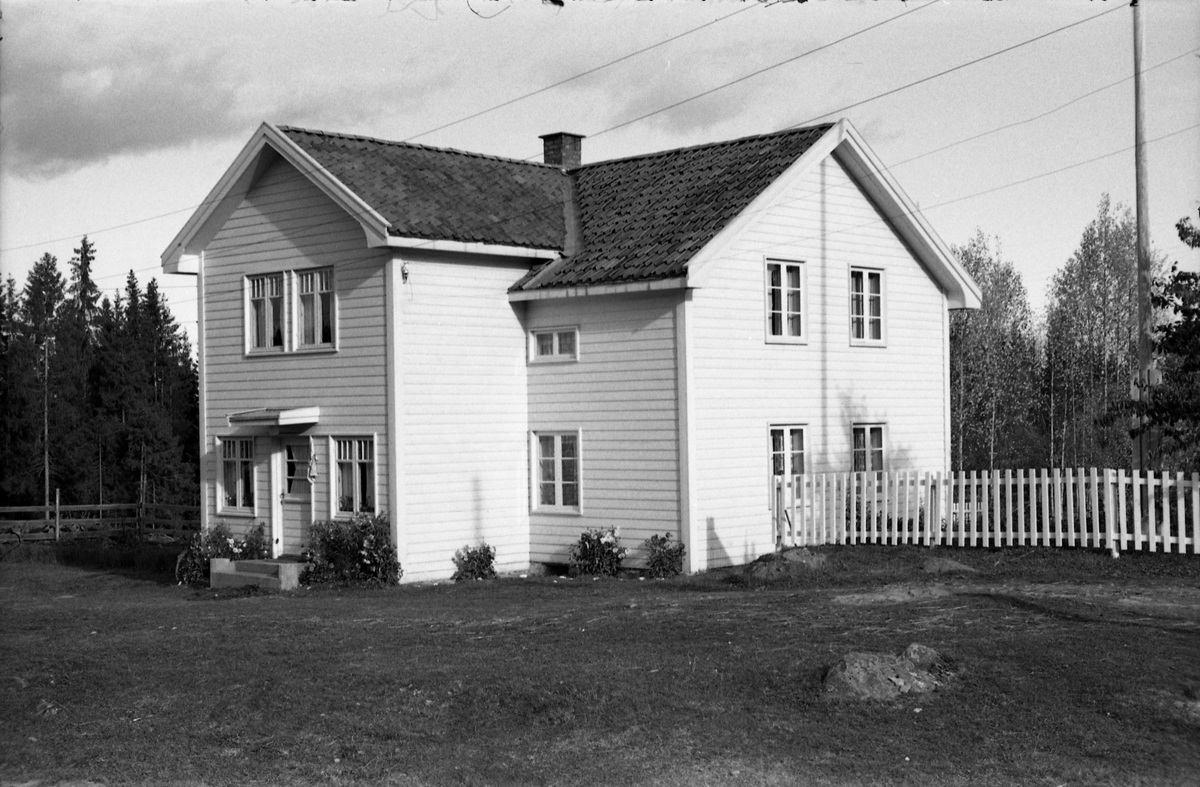 Muligens bruket Dammen på Krabyskogen. Seks bilder fra oktober 1955.