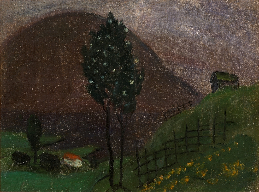 Vårlandskap [Maleri]