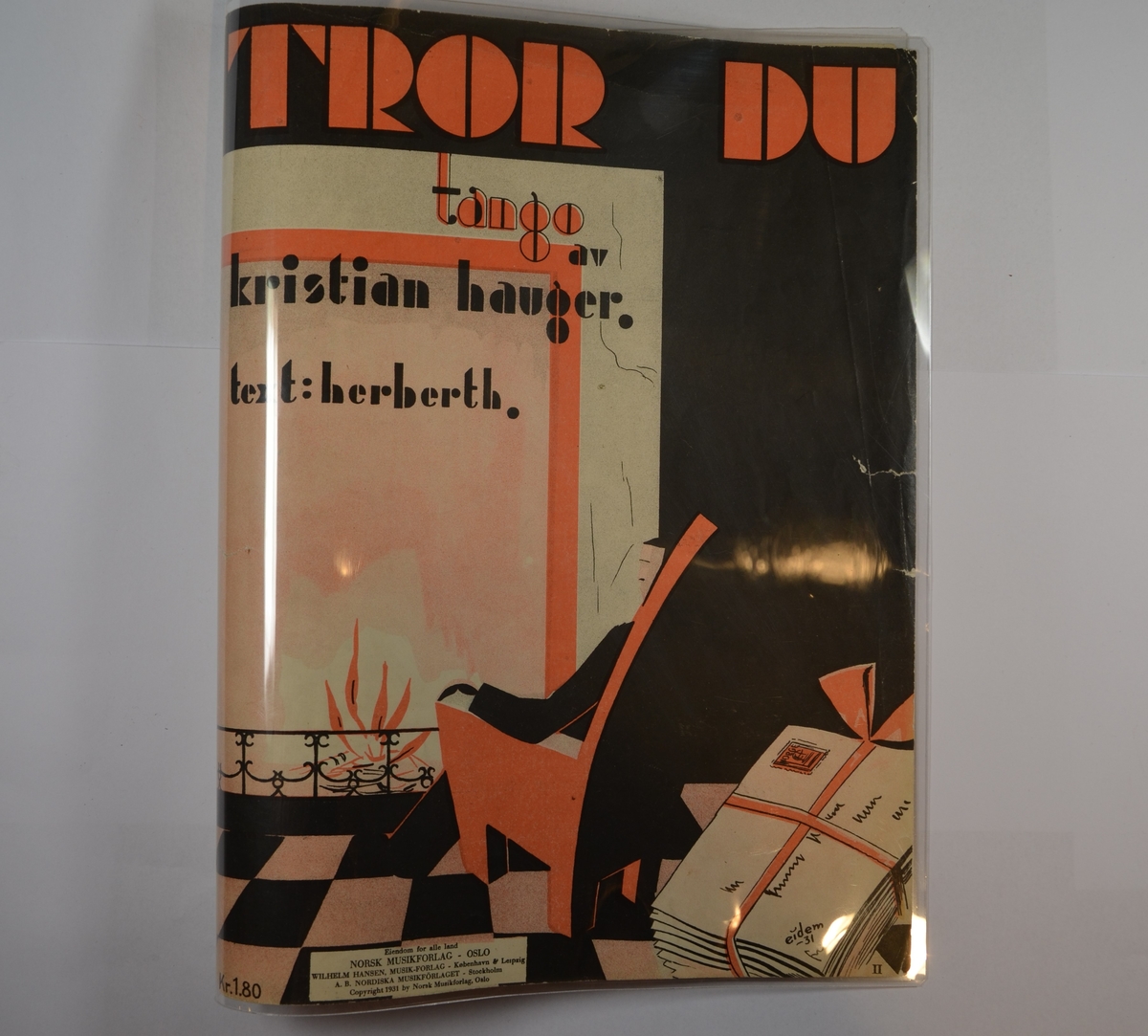 Plastinnbundet notehefte av sangen "Tror Du", en tango med musikk av Kristian Hauger, og tekst av Herberth. 
Utgitt av Norsk Musikforlag - Oslo i 1931.
Herbert var en sentral revyskikkelse i Norge i 1920- og 1930-årene, og han skrev kjente sangtekster som Blåklokker og Sol ute, sol inne. I etterkrigstiden var han særlig kjent for sine mange teltturneer med Cirkus Herberth Revyen.