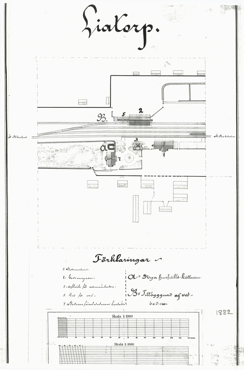 Liatorp.

Fogelbergs samling. Inför järnvägens 150-årsjubileum 2006 gjorde Fredrik Fogelberg och Charlotte Lagerberg Fogelberg ett utredningsarbete åt dåvarande Banverket om järnvägens planteringar. Närmare 200 planteringsskisser kopierades från Riksarkivet, landsarkiven och hos privatpersoner. Planteringsskisserna är digitaliserade från de gjorda kopiorna och inte från originalen i arkiven.