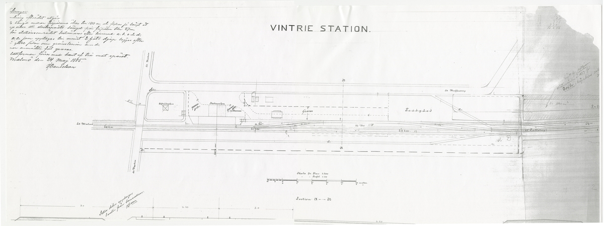 Vintrie station.

Fogelbergs samling. Inför järnvägens 150-årsjubileum 2006 gjorde Fredrik Fogelberg och Charlotte Lagerberg Fogelberg ett utredningsarbete åt dåvarande Banverket om järnvägens planteringar. Närmare 200 planteringsskisser kopierades från Riksarkivet, landsarkiven och hos privatpersoner. Planteringsskisserna är digitaliserade från de gjorda kopiorna och inte från originalen i arkiven.