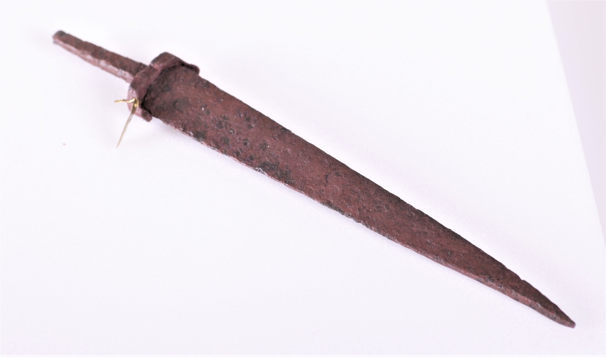 Klinge av dolk fra middelalderen, funnet på Hassel i 1889.