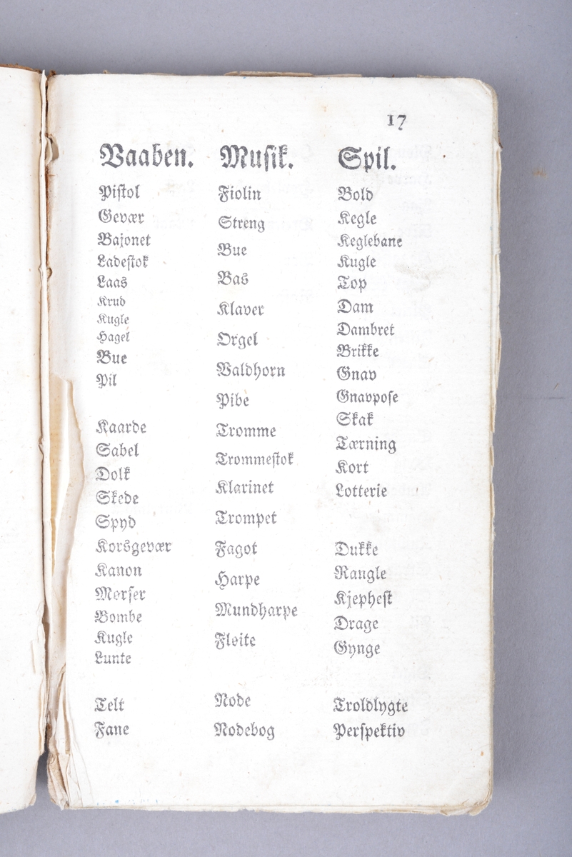 Innbudet bok. Boken er et halvbind med skinn på bokryggen. Marmorert omslag. Håndskrevet tekst på for- og ettersats. Det er også utydelige ord og bokstaver skrevet med blekk og blyant. To tegninger på forsatsen. Disse tegningene er trolig tegnet av barn og viser en ung jente med kjole og en gammel dame med en stokk.