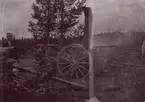 Sundsvall och Kartum telefonnät omkr.1900. Karbuleumskärran eller möjligem karbolineum som användes för träimpregnering.