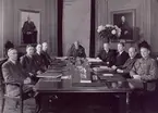 Telestyrelsen i session under ledning av generaldirektör Helge Ericsson, 1941.