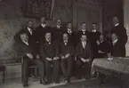 Från telegraftjänstemännens föreningsmöte i Östersund 1912-13. Wedén, Lindström, Granström, Feinstein, Bergqvist, Ekmai Lange, Vedholm, Olsson, Linde,Lie-berman, Svanberg och Hansen.