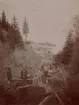 Foton från anläggningen av en telegraflinje i Ryssland år 1900.