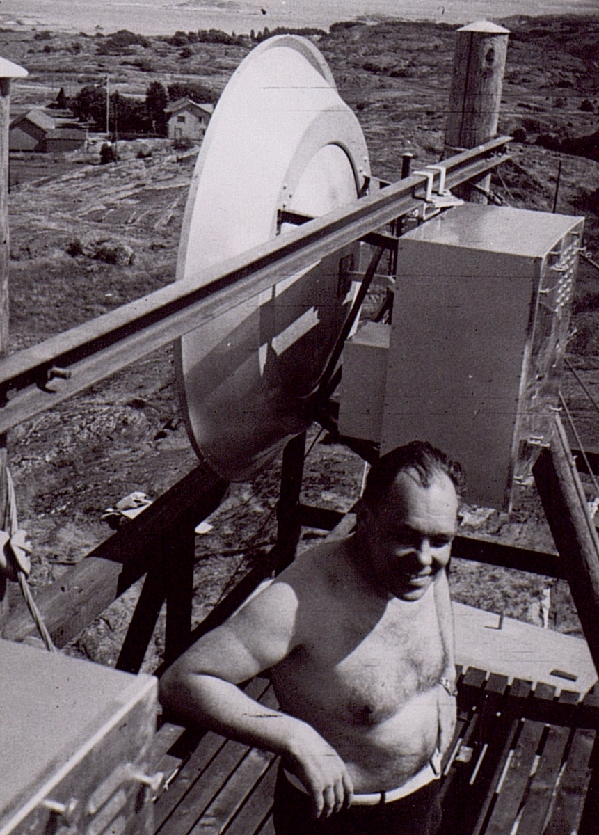 Länkförbindelse Simpnäs - Åland. Arbete med länkförbindelsen 1949.
