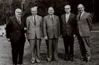 De Nordiska generaldirektörerna i Aavaranta juni 1967. L. Larsen, G. Pedersen, O. Salvila, G. Briem och B. Bjurel.