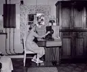 Karlsudds telefonstation År 1951. Interiör.