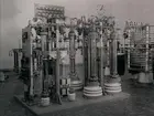 Falun år 1939. Modulatorn med närmast föregående lågfrekventssteg. Modulatorns effekt maximalt 50 kW.