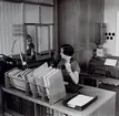 Interiör från modern telegramexpedition, Högalid, Stockholm.