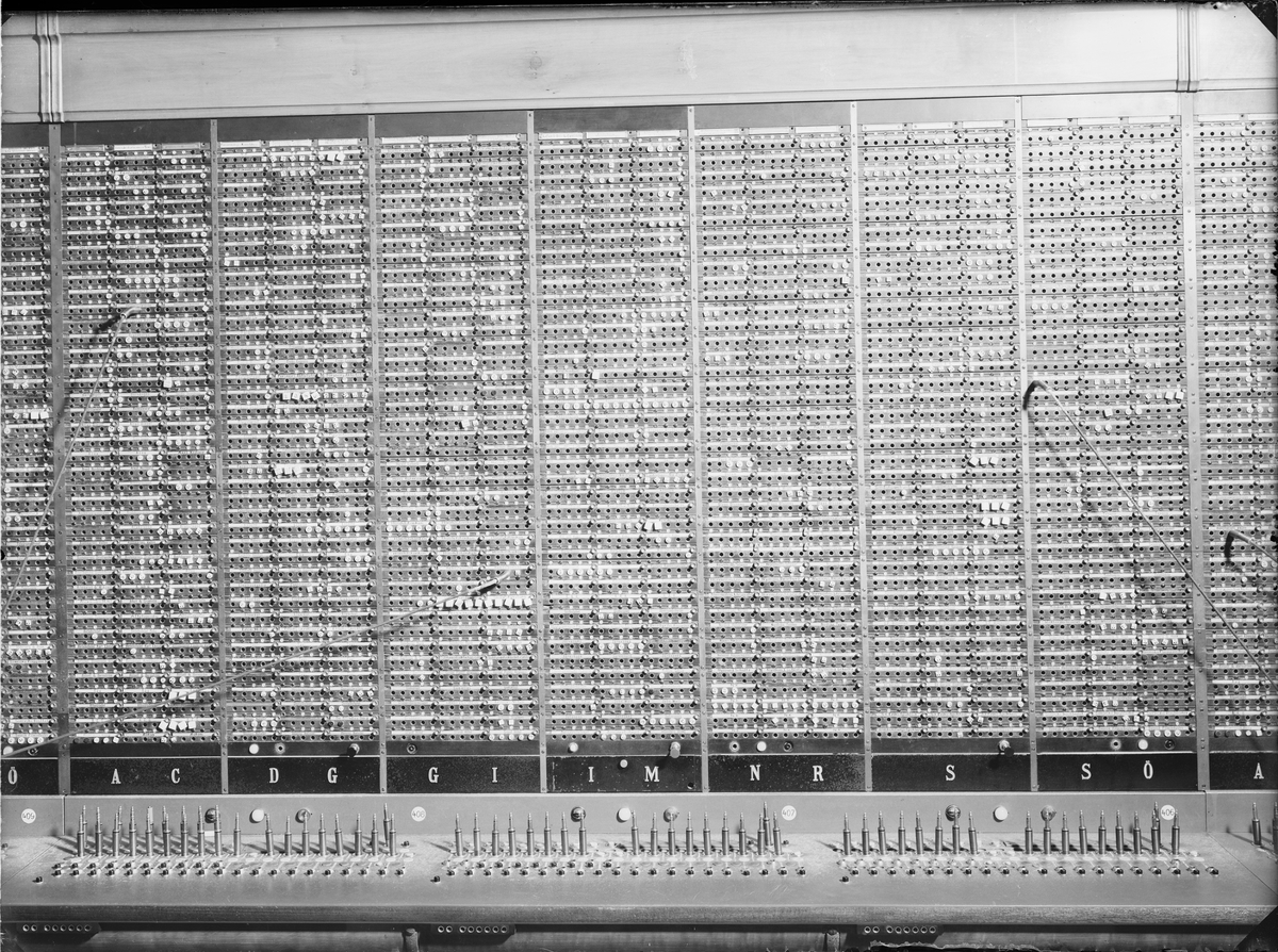 Telefonstationen Malmskillnadsgatan 30, Stockholm. Multipelfältet.